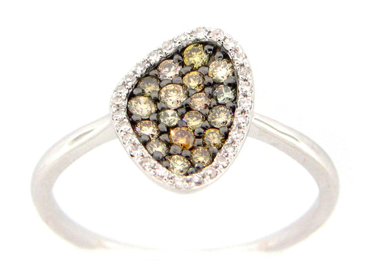 FANCY COLOR DIAMOND RING, 14KW (N)