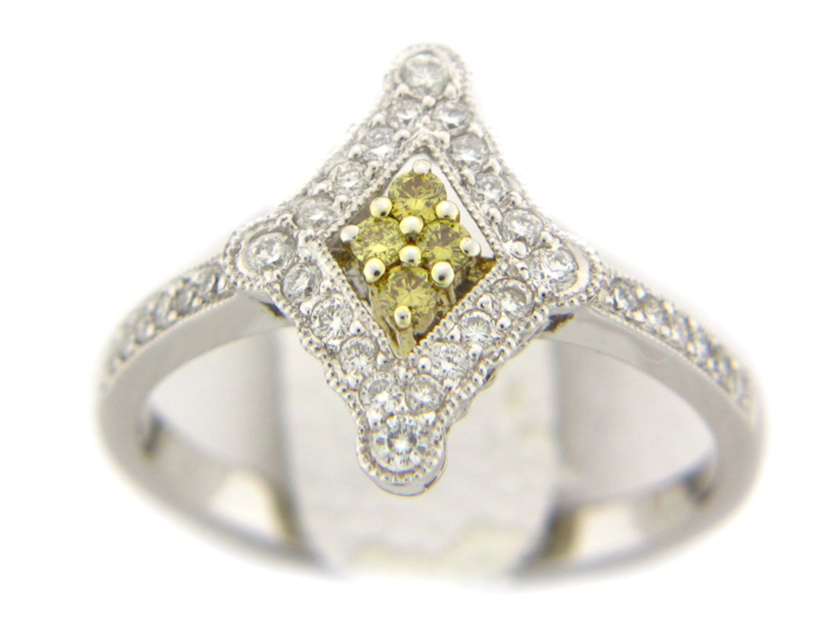 YELLOW DIAMOND & DIAMOND RING
