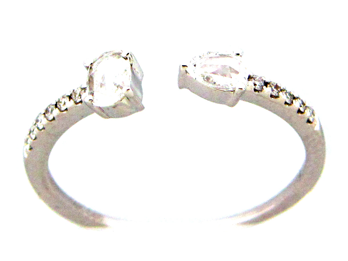 ROSE CUT DIAMOND OPEN RING