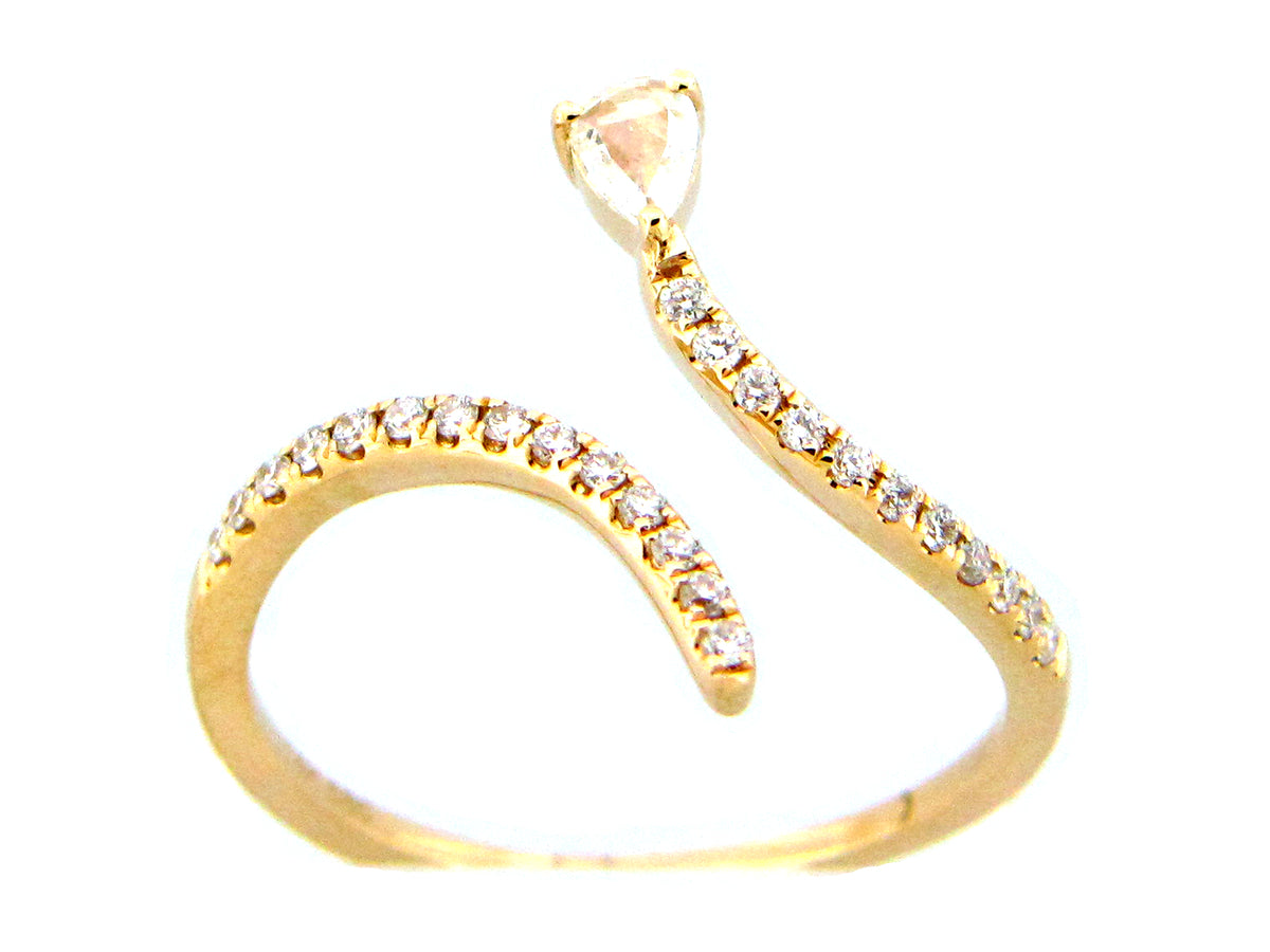 ROSE CUT DIAMOND OPEN RING
