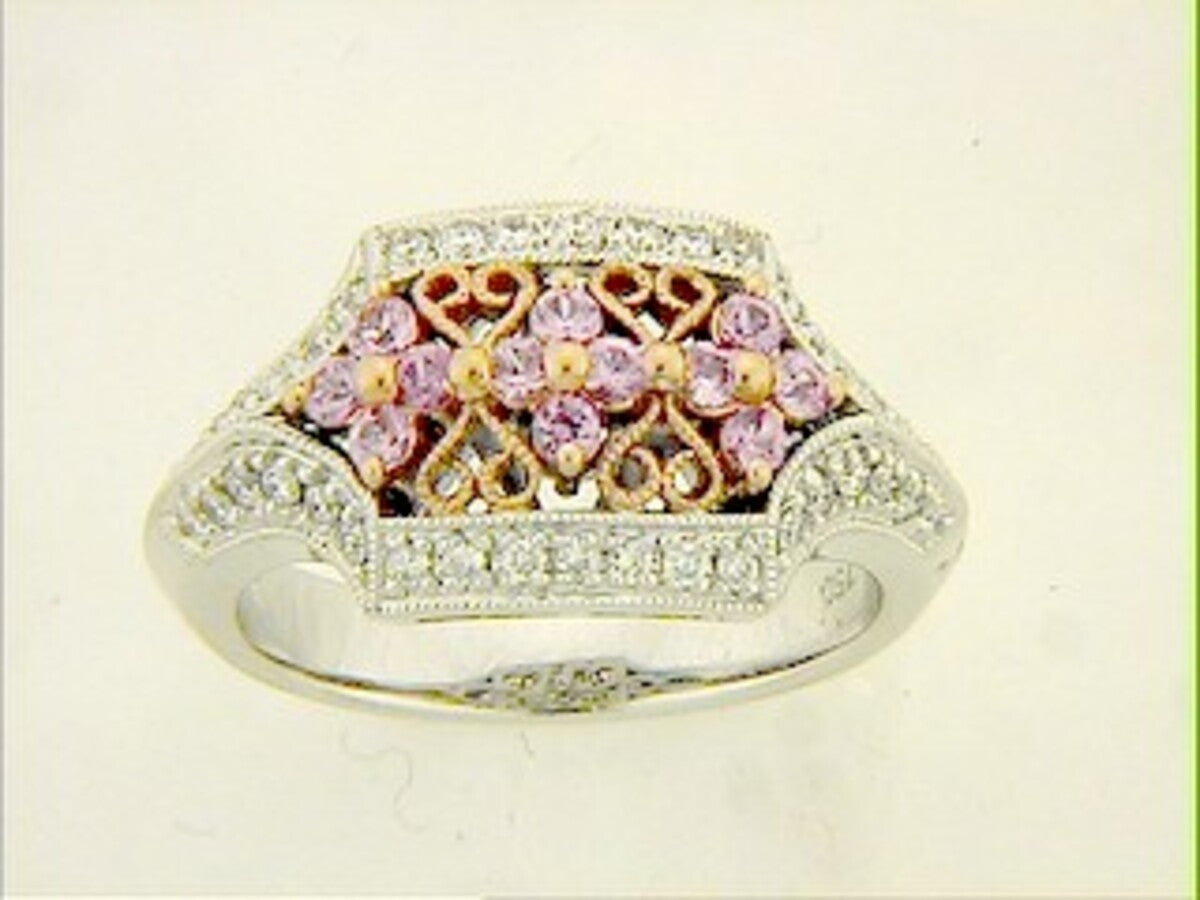 PINK SAPPHIRE & DIAMOND RING