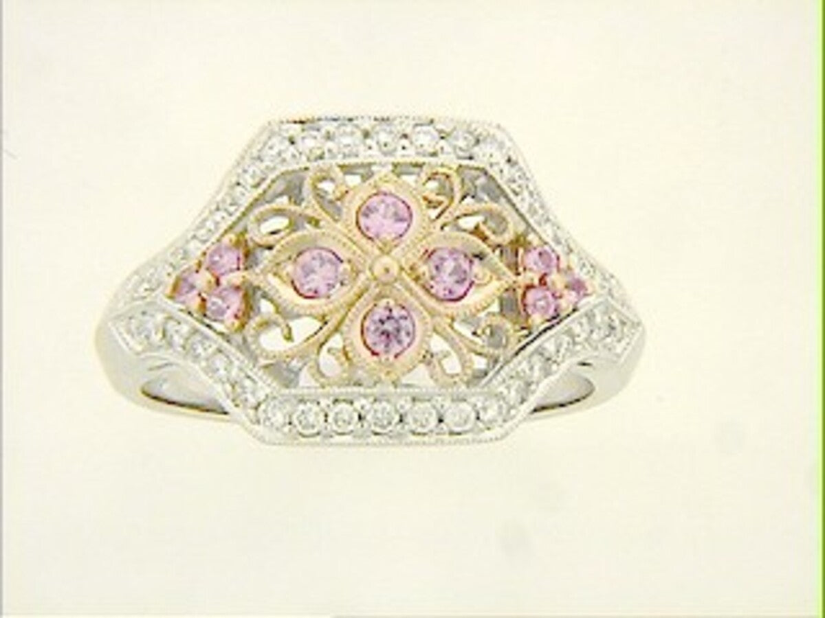 PINK SAPPHIRE & DIAMOND RING