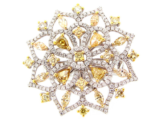 FANCY COLOR DIAMOND RING, 18KT (N)