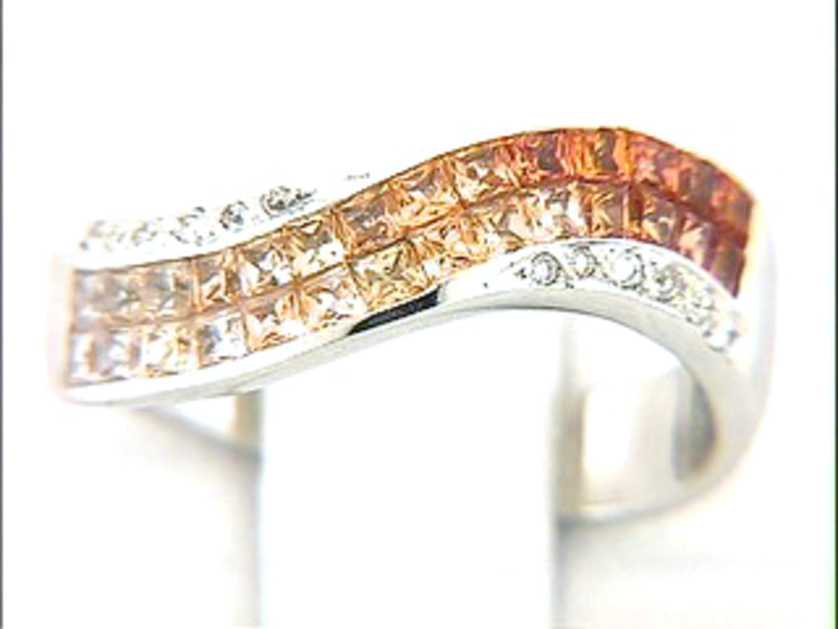ORANGE SAPPHIRE & DIAMOND RING