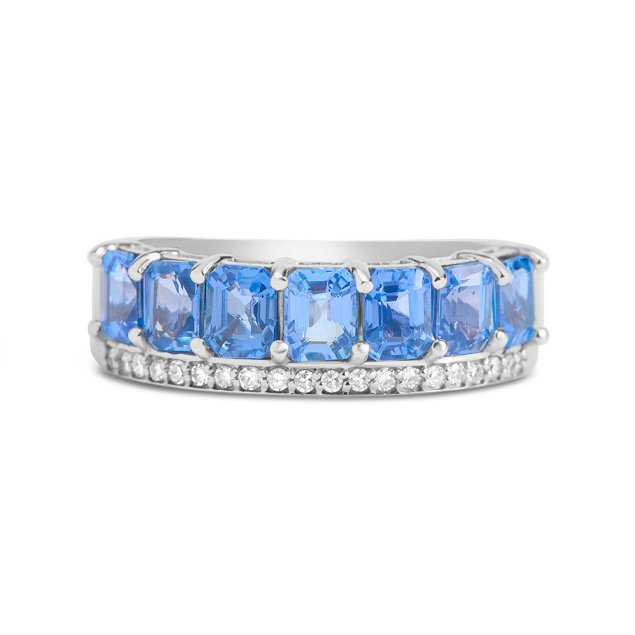 Sapphire & Diamond Stack Ring