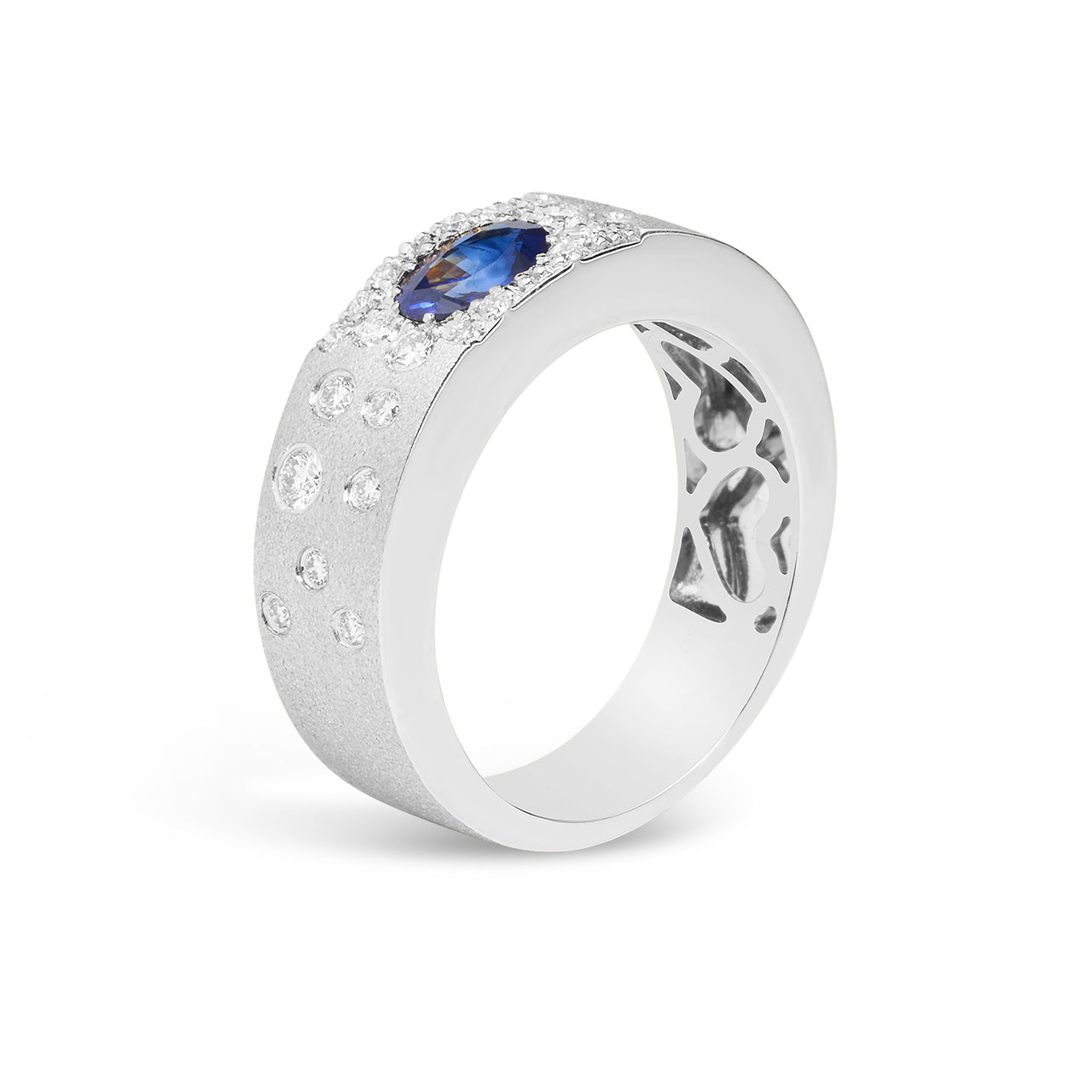 Sapphire & Diamond Confetti Band