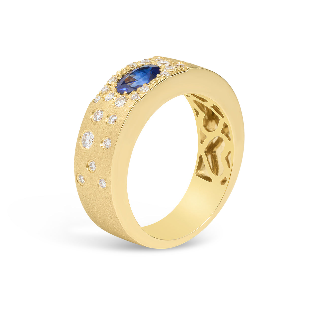Sapphire & Diamond Confetti Band