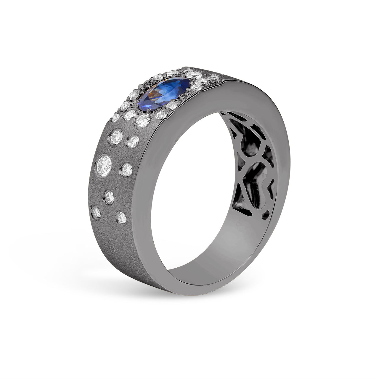 Sapphire & Diamond Confetti Band