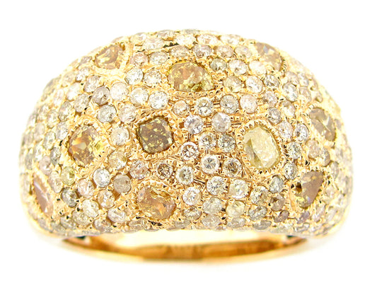 FANCY COLOR DIAMOND RING 18KY (N)