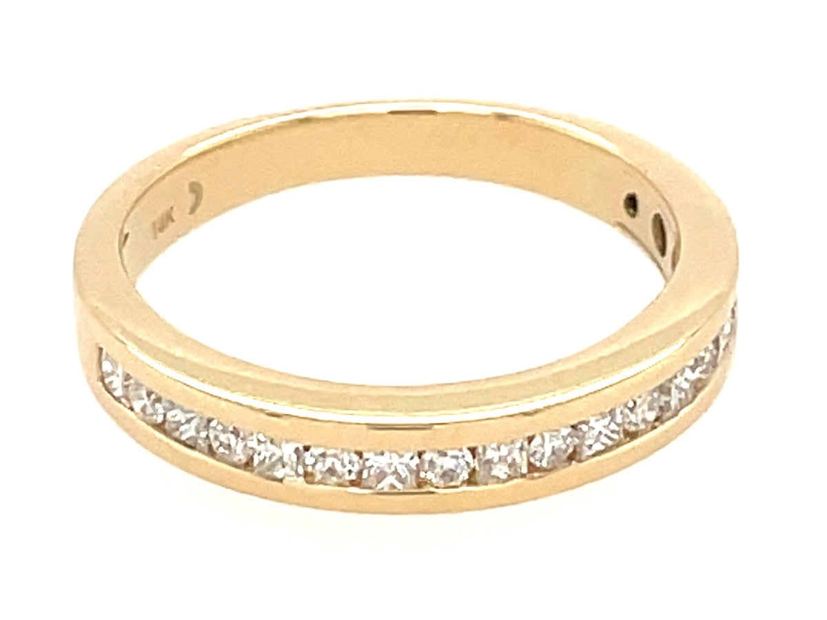 DIAMOND PRINCESS & ROUND ALTERNATING CHANNEL RING