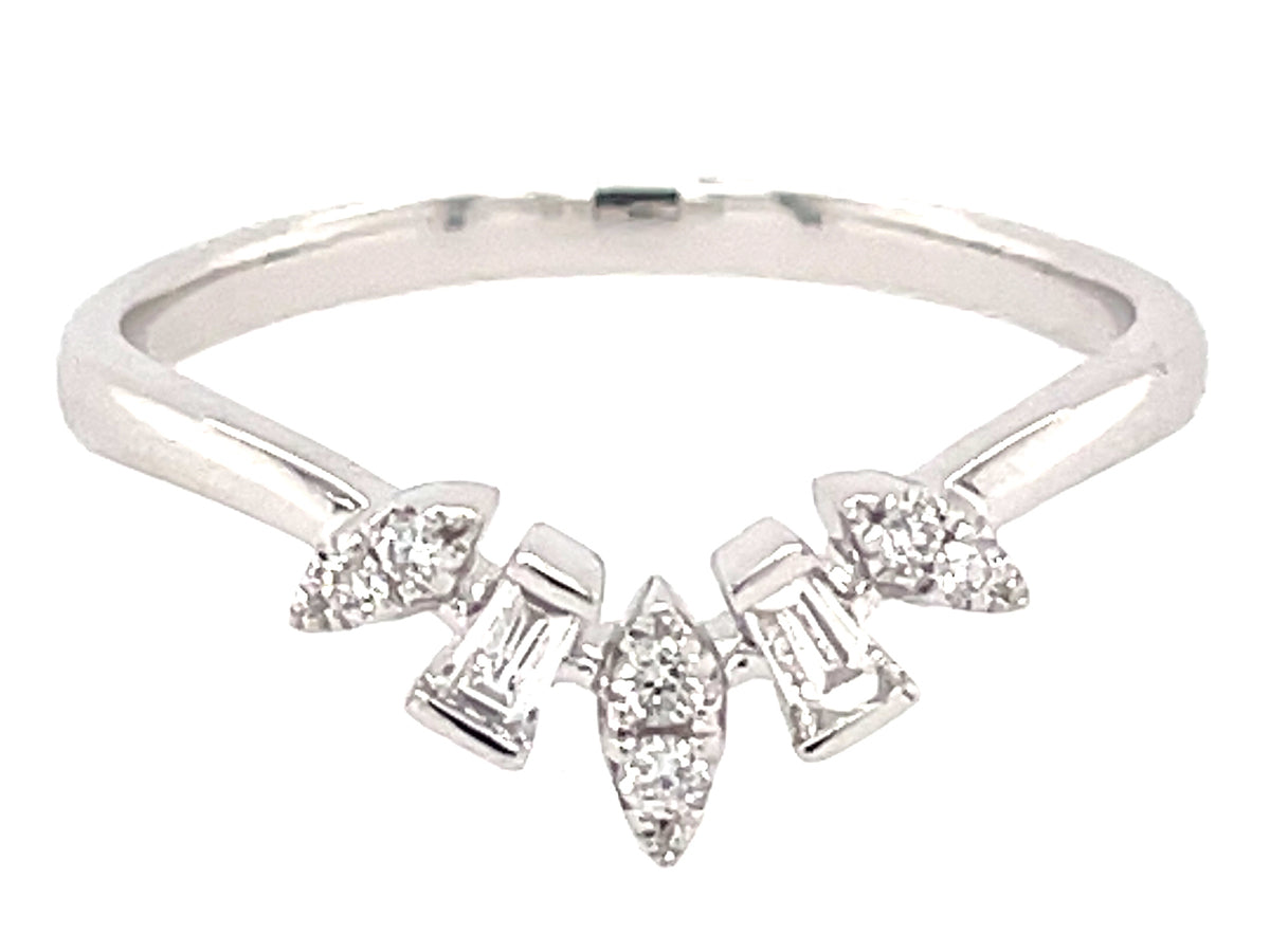 DIAMOND BAGUETTE & ROUND CROWN RING