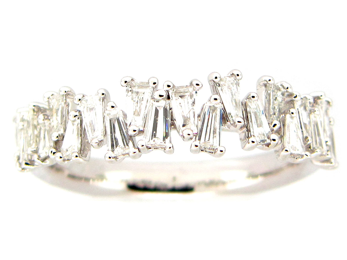 DIAMOND BAGUETTE RING, 14KW (N)