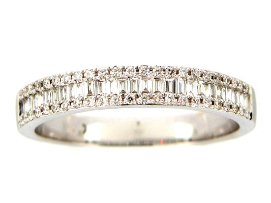 Diamond Baguette & Round 3.5mm Band (--)