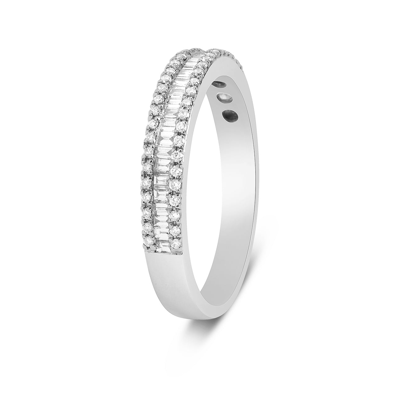 Diamond Baguette & Round 3.5mm Band