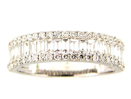 DIAMOND BAGUETTE RING, SIZE 10.75, 18KW (N)