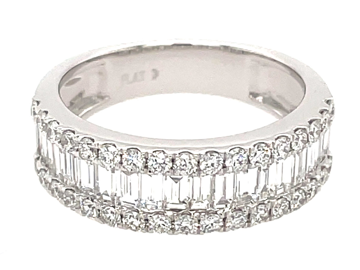 DIAMOND BAGUETTE RING, PLAT (N)