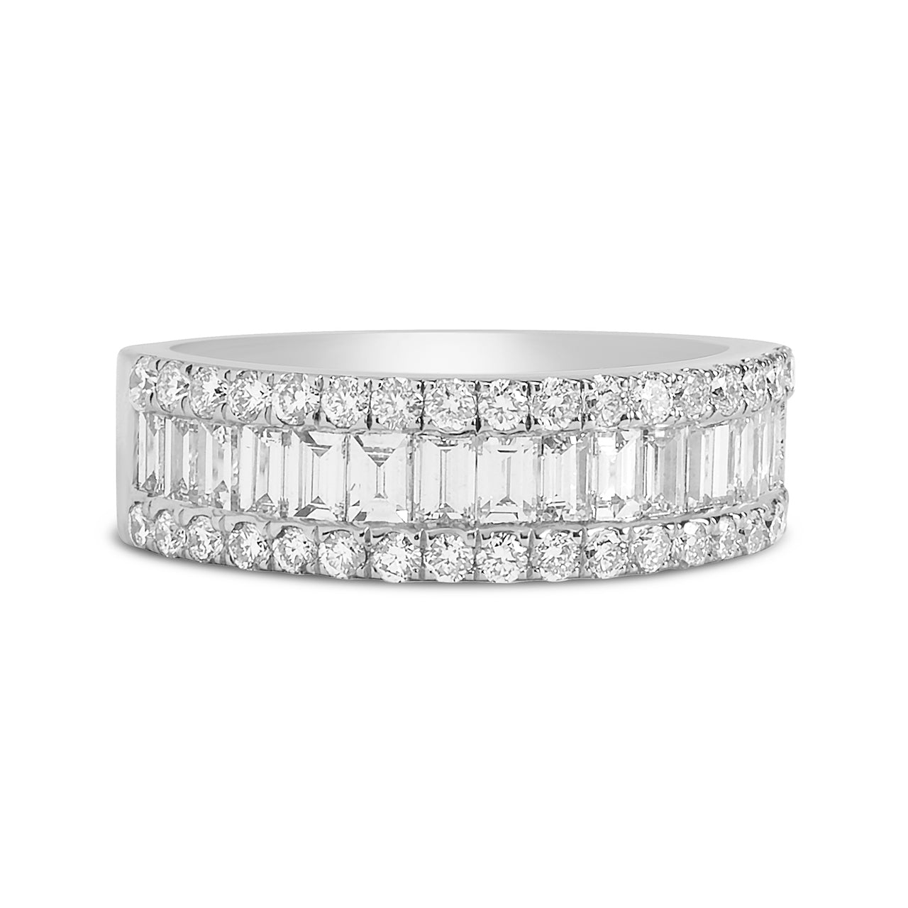 Diamond Baguette & Round 6.2mm Band