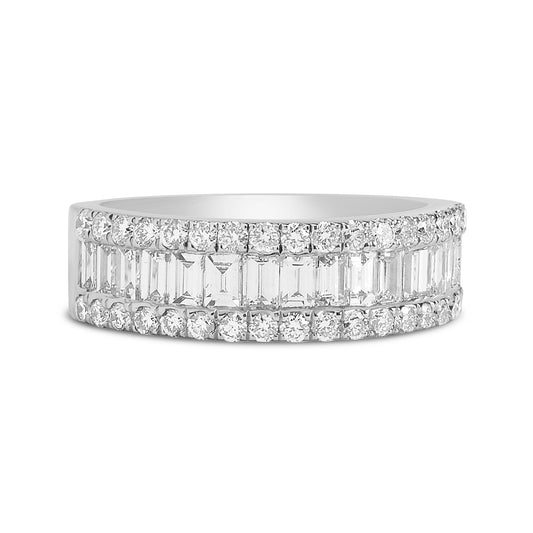Diamond Baguette & Round 6.2mm Band