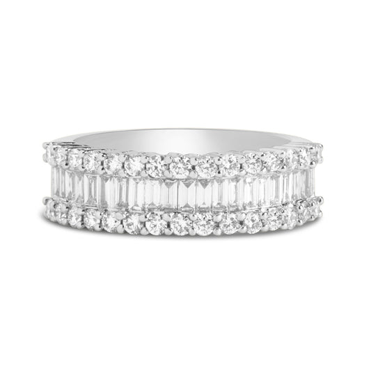 Diamond Baguette & Round 6.5mm Band