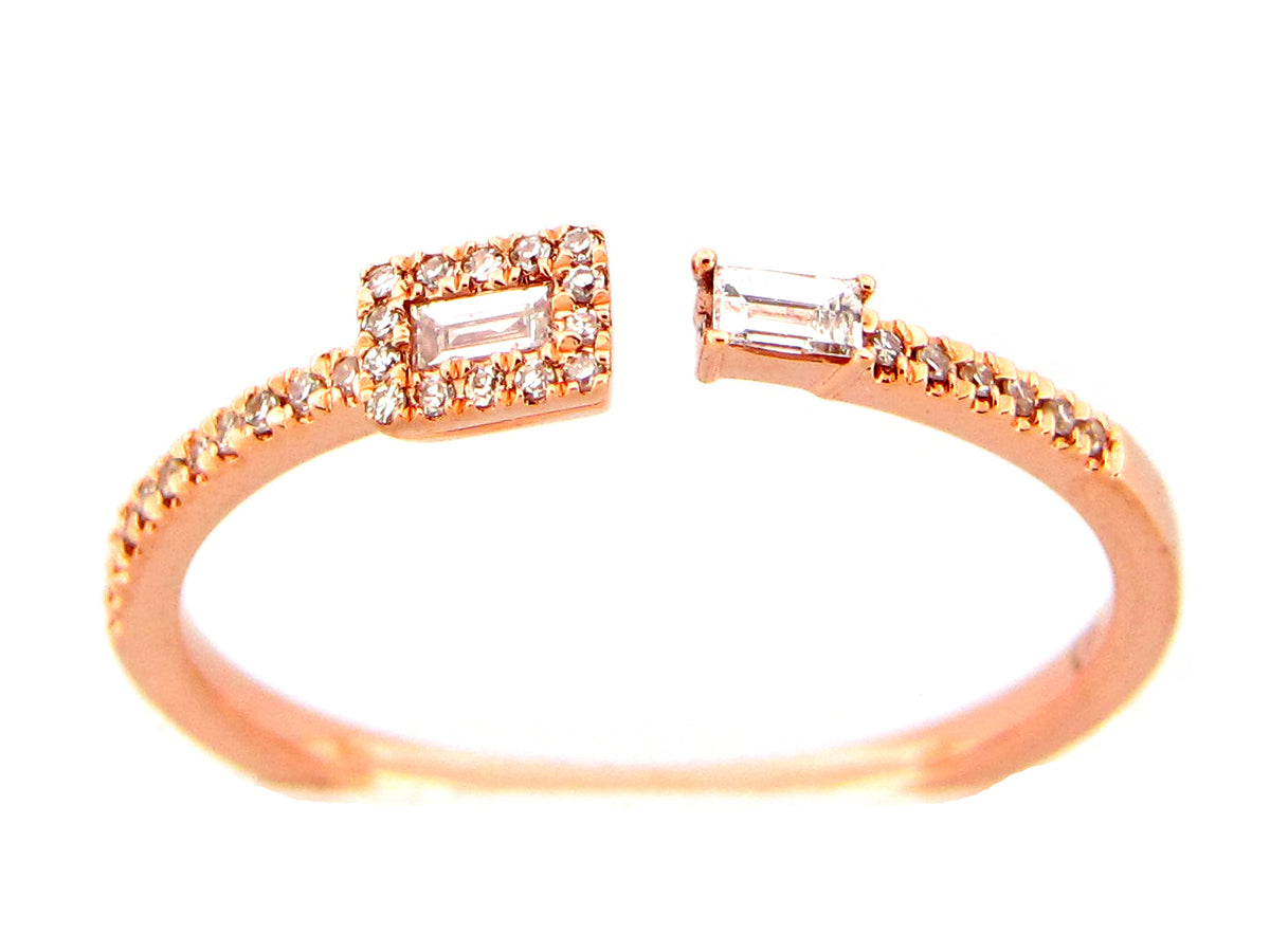 DIAMOND BAGUETTE OPEN RING
