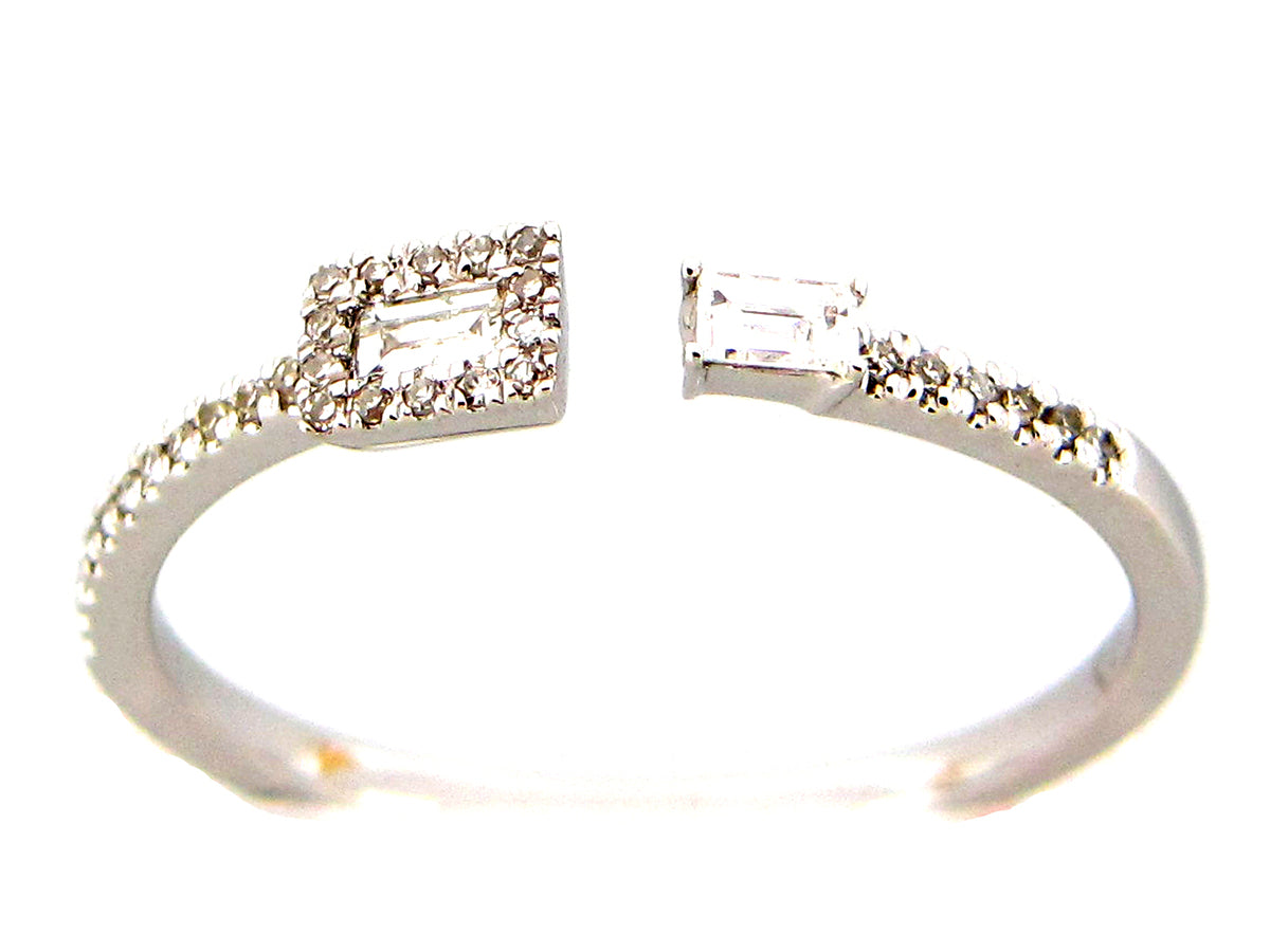 DIAMOND BAGUETTE OPEN RING