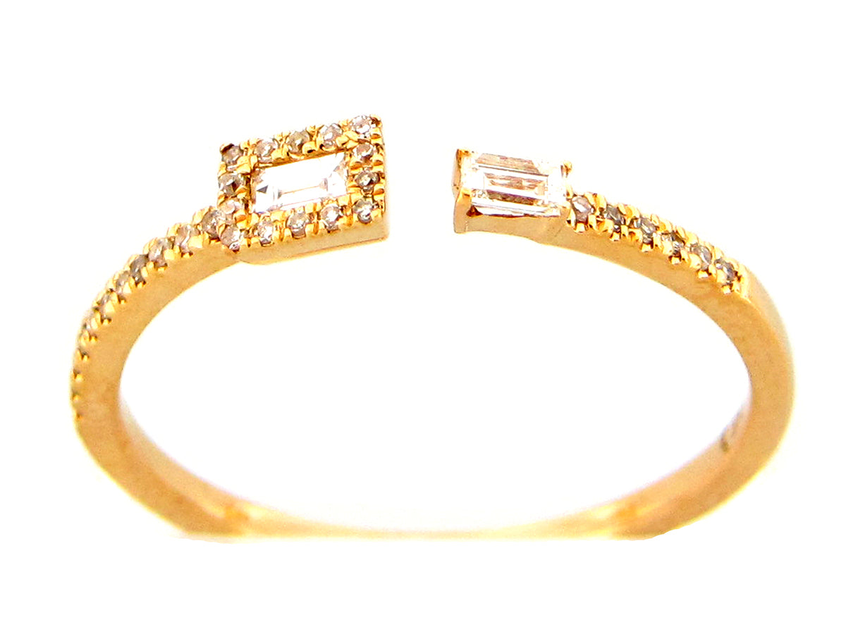 DIAMOND BAGUETTE OPEN RING