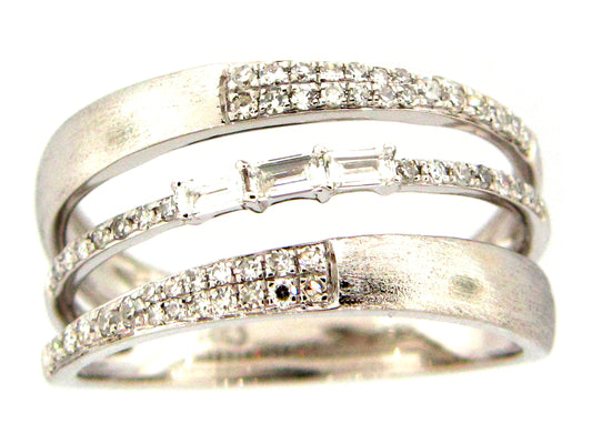 DIAMOND 3 STRAND RING, 14KW (N)