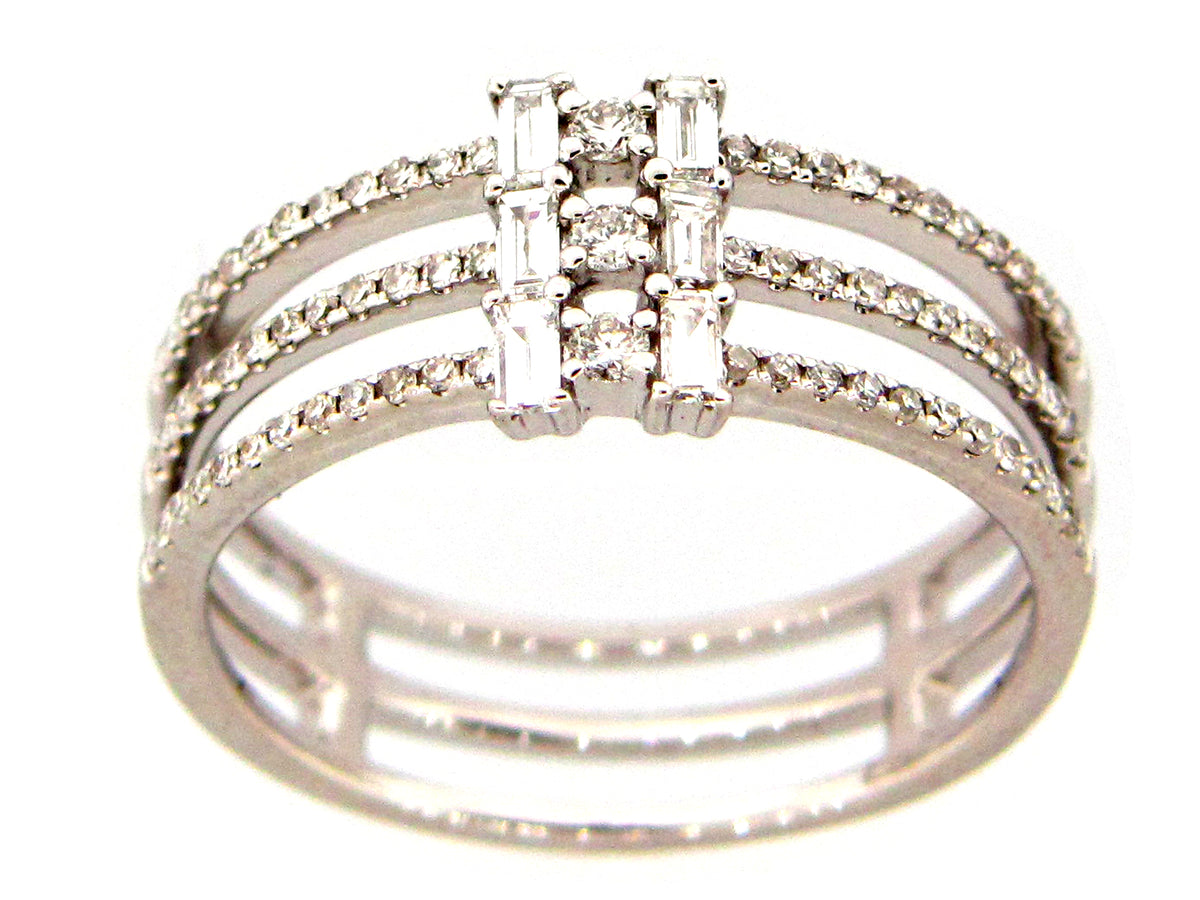 DIAMOND TRIPLE RING, 14KW (N)