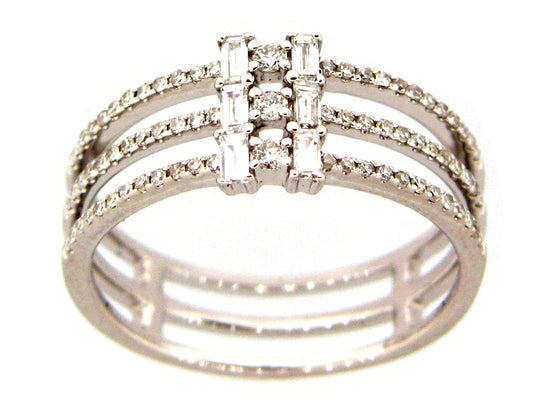DIAMOND TRIPLE RING, 14KW (N)