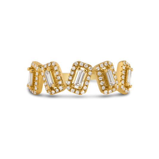 Diamond Baguette Pivoting Band