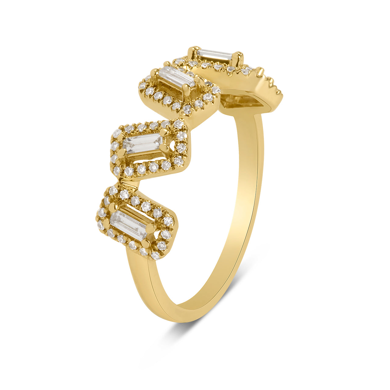 Diamond Baguette Pivoting Band