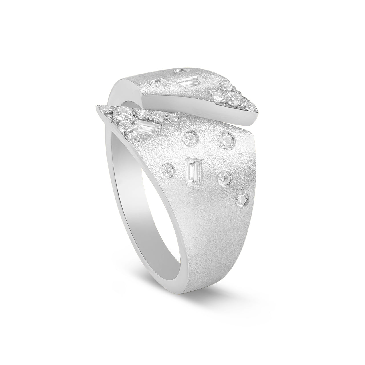 Diamond Baguette Confetti Split Ring