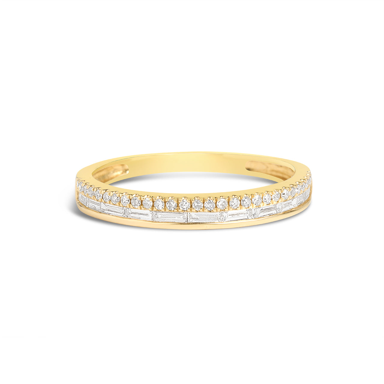 Diamond Baguette & Round Duet Band