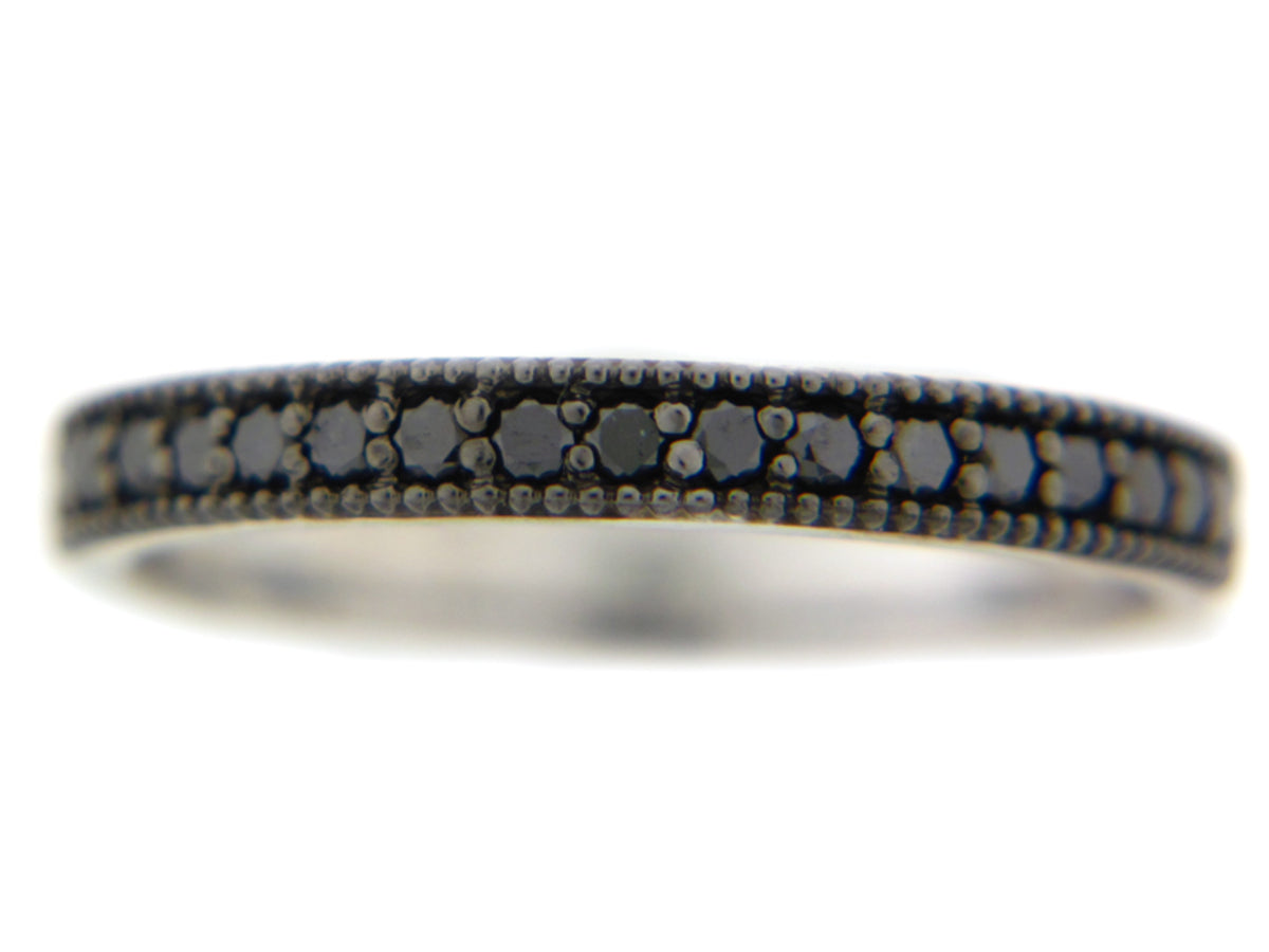 BLACK DIAMOND RING, 14KW (R)