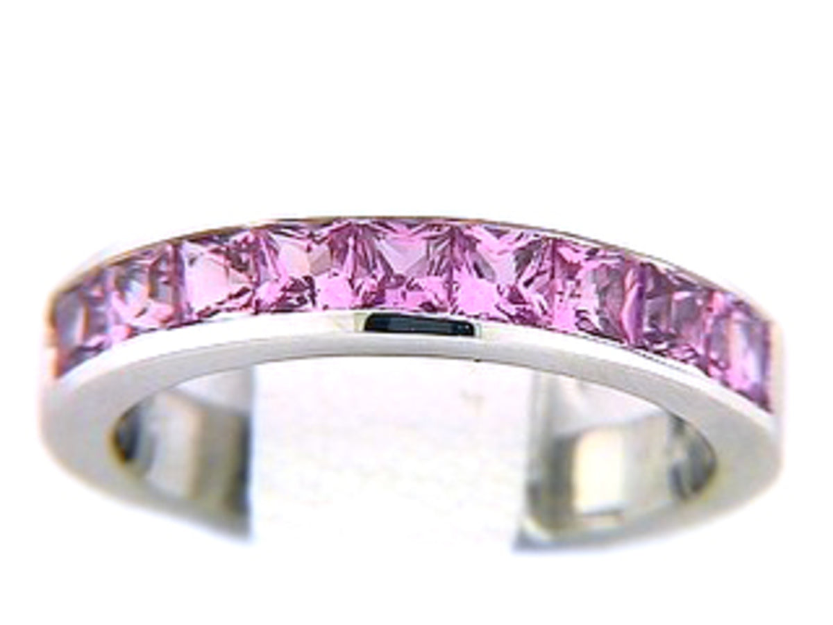 PINK SAPPHIRE RING, 14KW (H)