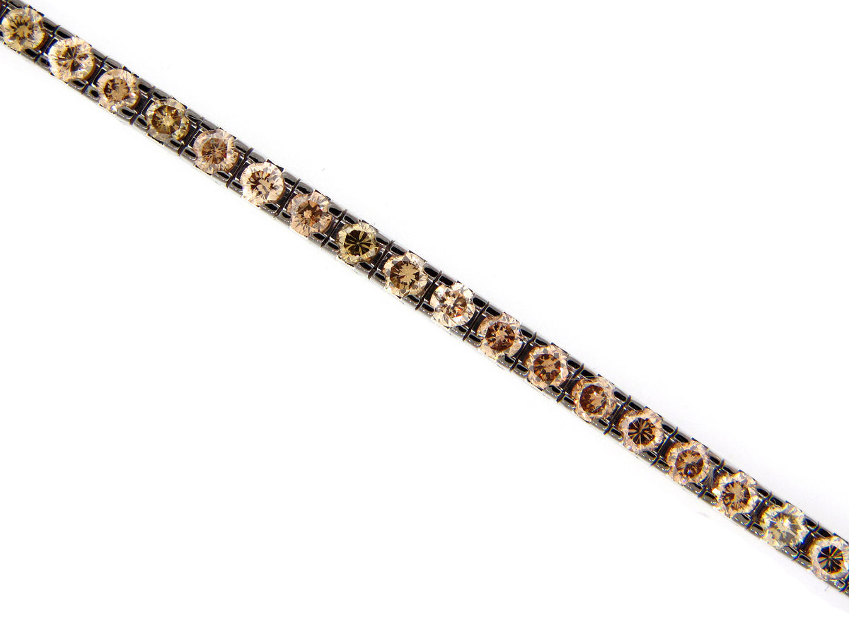 BROWN DIAMOND BRACELET, 14KW (N)