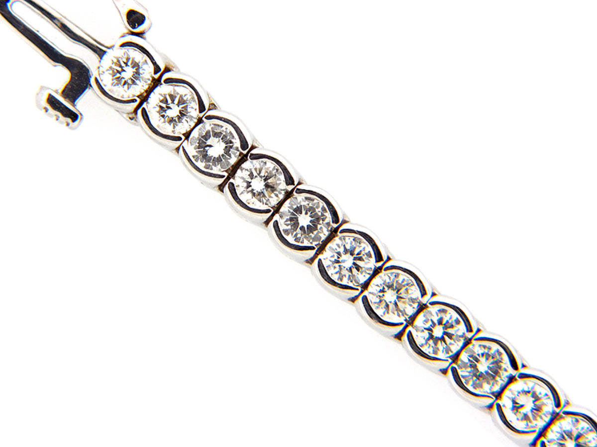 DIAMOND BRACELET, 14KW (N), D=7.00