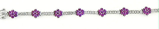 PINK SAPPHIRE & DIAMOND BRACELET