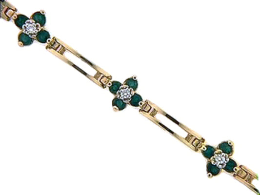 EMERALD & DIAMOND BRACELET