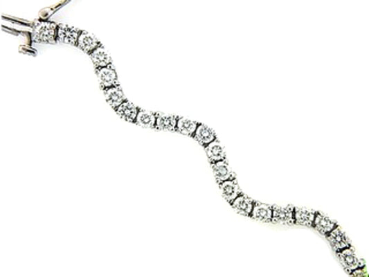 DIAMOND BRACELET, 14KW (N), D=6.00