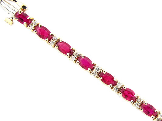 Ruby Diamond Bracelelt, 14ky (H)