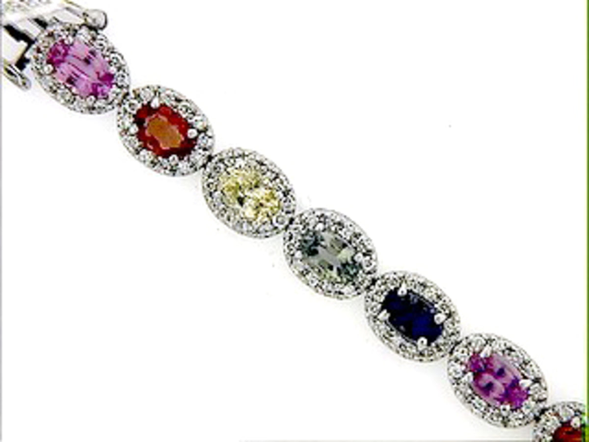 F/C SAPPHIRE & DIAMOND BRACELET