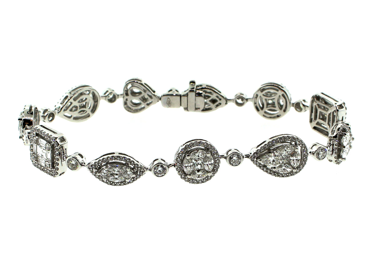 DIAMOND BRACELET, 18KW (N)