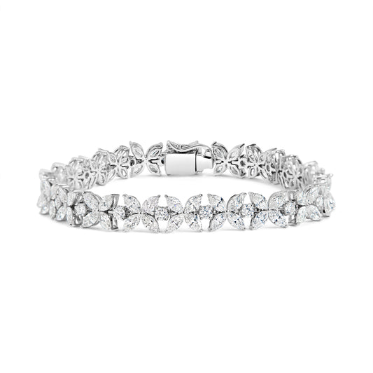 Diamond Floral X Bracelet