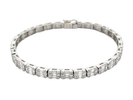 DIAMOND BAGUETTE CLUSTER BRACELET