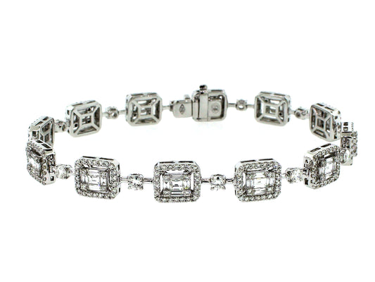 DIAMOND BRACELET, 18KW (N)