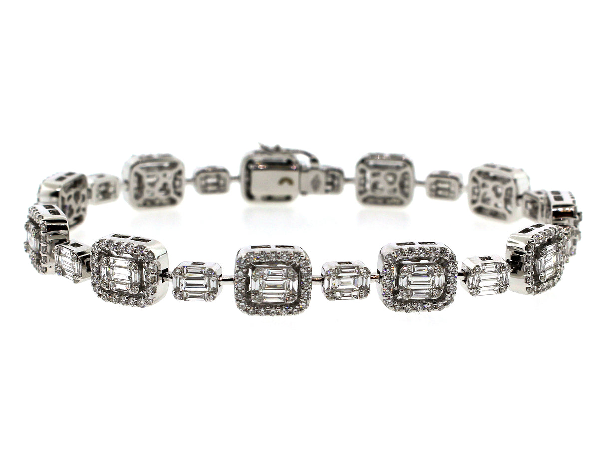 DIAMOND BAGUETTE CLUSTER BRACELET