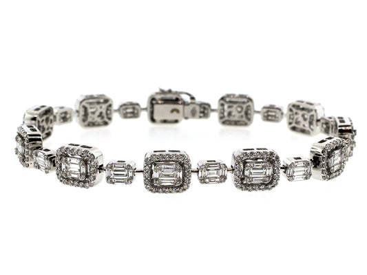 DIAMOND BAGUETTE CLUSTER BRACELET
