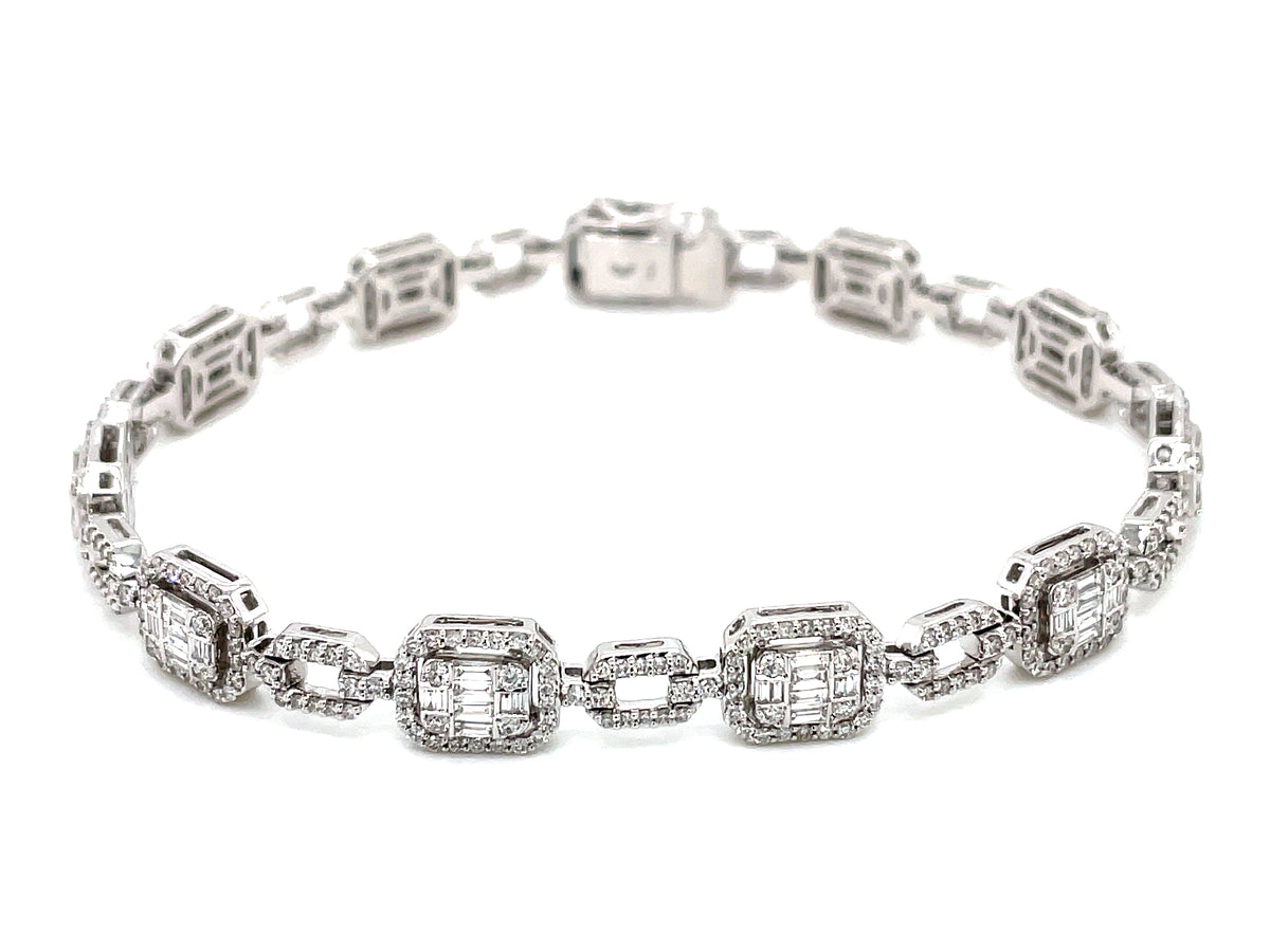 DIAMOND BAGUETTE CLUSTER BRACELET