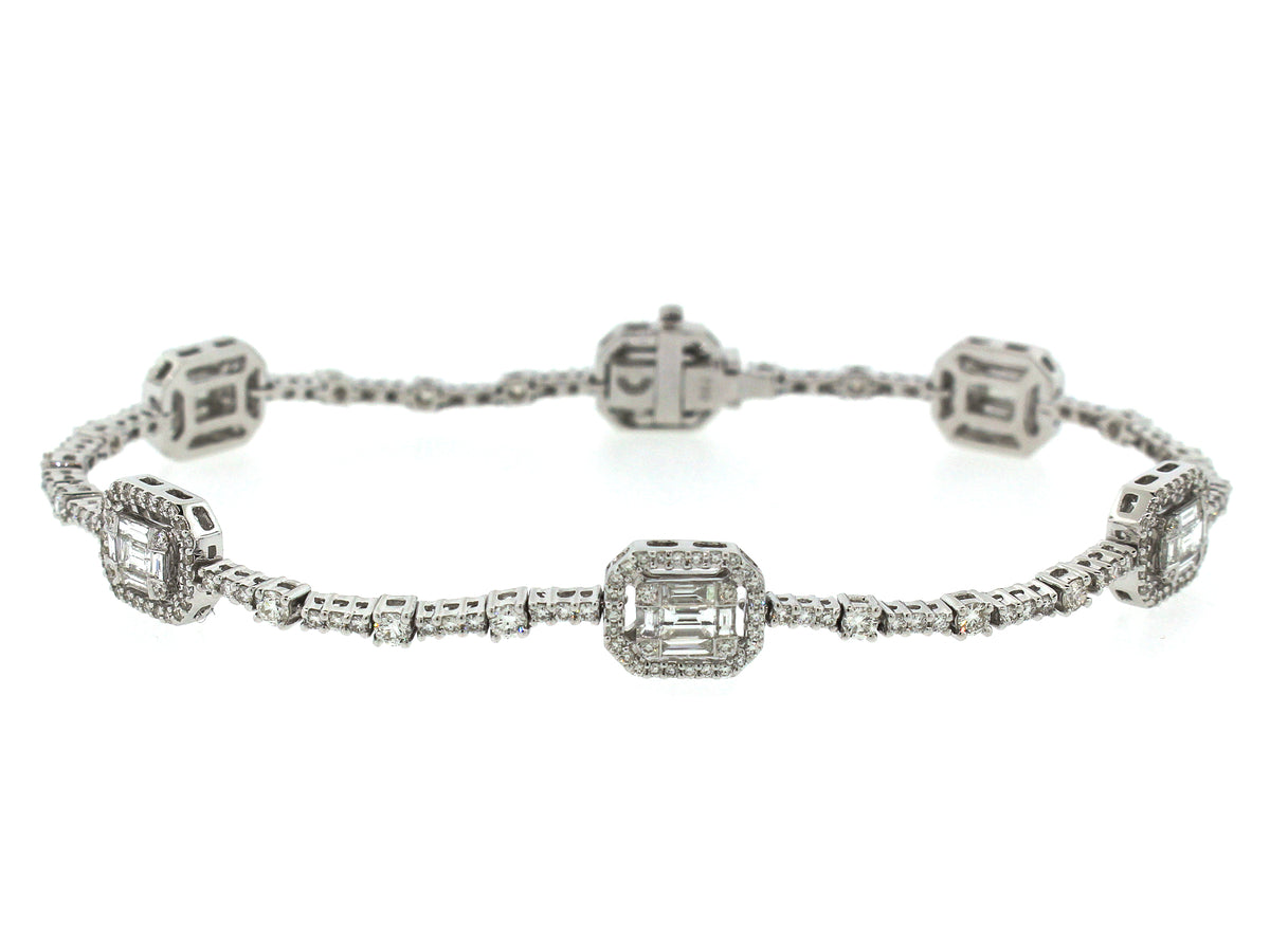 DIAMOND BRACELET, 18KW (N)